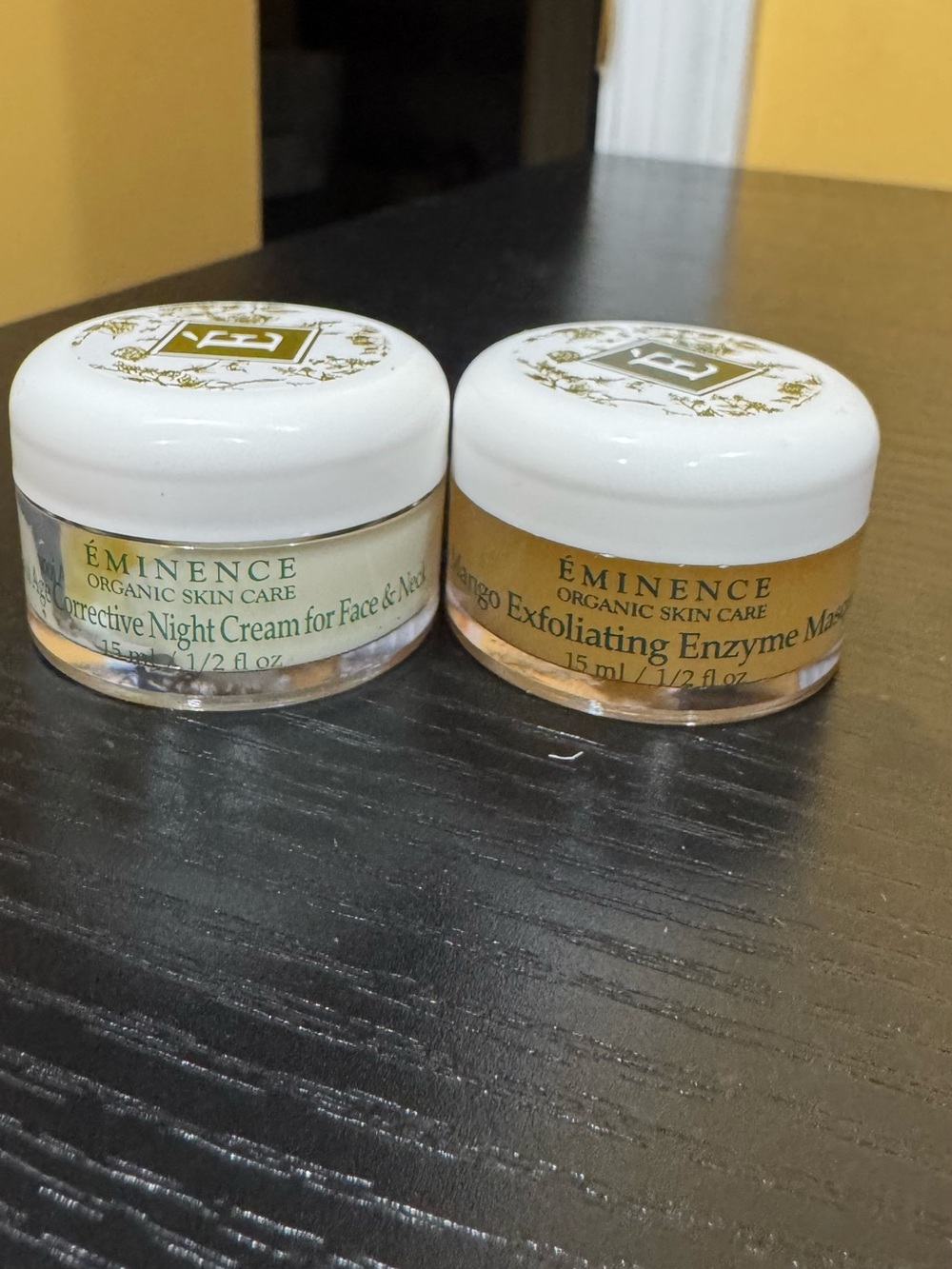 Éminence Organic Skin Care mini jars 0.5 oz each brand new
